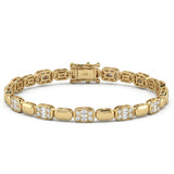 <span style="color:purple">SPECIAL!</span> 1.21ct G SI 14kt Yellow Gold Diamond Modern Bracelet  7" Long