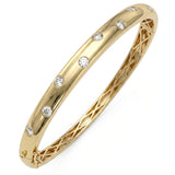 <span style="color:purple">SPECIAL!</span> .96ct G SI 14kt Yellow Gold Diamond Bangle Bracelet