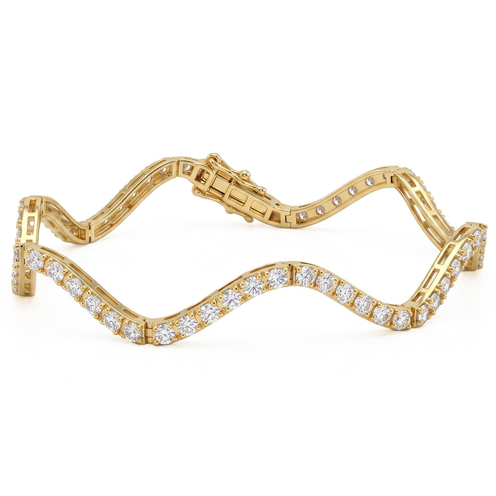 <span style="color:purple">SPECIAL!</span>2.96ct G SI 14K Yellow Gold Diamond Tennis Bracelet 7"