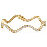 <span style="color:purple">SPECIAL!</span>2.96ct G SI 14K Yellow Gold Diamond Tennis Bracelet 7"