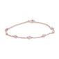 <span>DIAMOND CLOSEOUT! </span>.22ct G SI 14k Rose Gold Diamond by the Yard Station Bracelet 7" Long