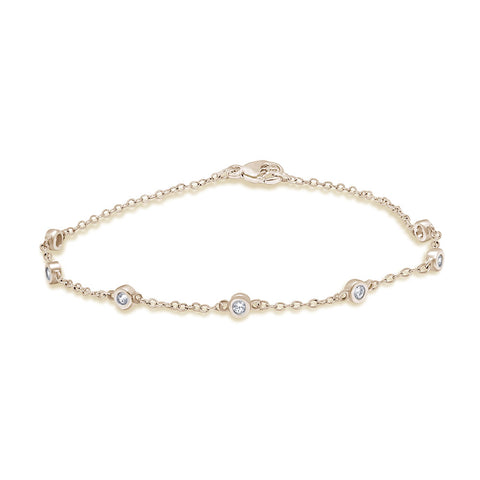 Diamond By Yard Gold &amp; Diamond Station Bacelets