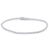 <span style="color:purple">SPECIAL!</span> 1.51ct G SI 14k White Gold Diamond Tennis Bracelet 7"