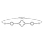 <span style="color:purple">SPECIAL!</span> .54ct 14K White Gold Clover Diamond Bracelet 7"