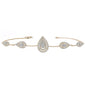 <span style="color:purple">SPECIAL!</span> .88ct 14K Yellow Gold Pear Shaped Diamond Bracelet 7"