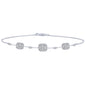 <span style="color:purple">SPECIAL!</span> .44ct 14K White Gold Diamond Bracelet 7" Long