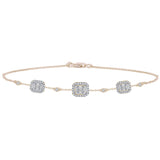 .43ct 14K Yellow Gold Diamond Bracelet 7" Long