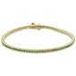 <span style="color:purple">SPECIAL!</span> 1.71ct 14K Yellow Gold Natural Emerald Tennis Bracelet 7"
