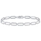 <span style="color:purple">SPECIAL!</span>1.00ct G SI 14K White Gold Diamond Paper Clip Bracelet 7.25" Long