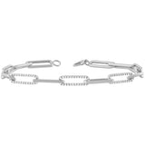 <span>DIAMOND CLOSEOUT! </span> .33ct G SI 14K White Gold Diamond Paperclip Bracelet 7" Long