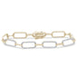 <span style="color:purple">SPECIAL!</span> 1.54ct G SI 14K Yellow Gold Diamond Paperclip Style Bracelet