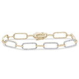 <span>DIAMOND CLOSEOUT! </span>1.54ct G SI 14K Yellow Gold Diamond Paperclip Style Bracelet