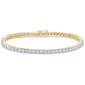 <span style="color:purple">SPECIAL!</span>4.02ct 14KT Yellow Gold Diamond Tennis Bracelet 7"