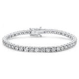 6.05ct 14KT White Gold Diamond Tennis Bracelet 8"