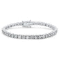 <span style="color:purple">SPECIAL!</span> 3.82ct 14KT White Gold Diamond Tennis Bracelet 7"