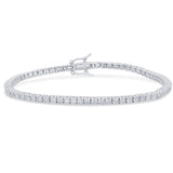 <span style="color:purple">SPECIAL!</span> 2.97ct G SI 14K White Gold Round Diamond Tennis Bracelet 7" Long