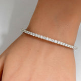 3.00ct G SI 14K White Gold Diamond Bangle Bracelet
