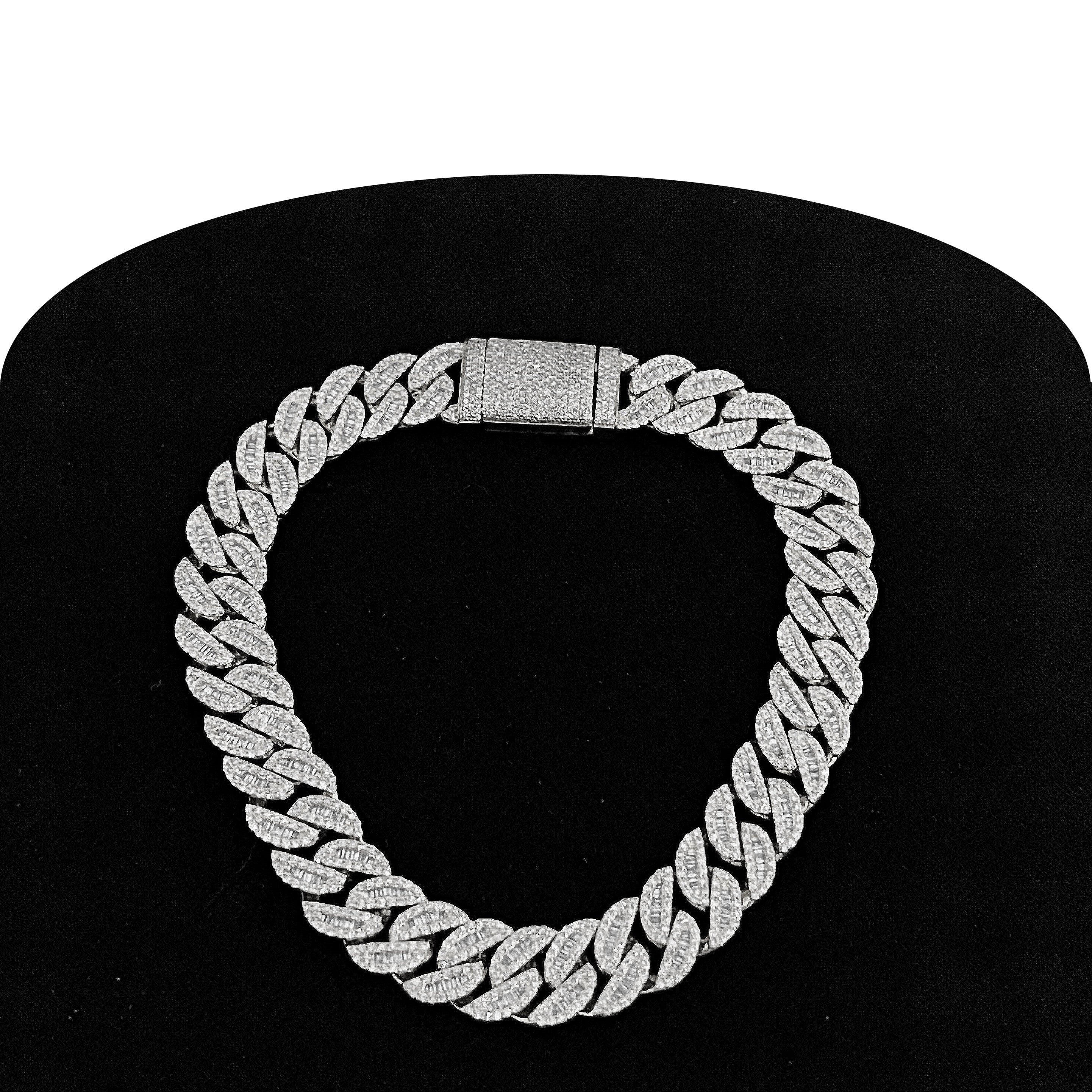 Gold Chain for Men Iced Out,14/20MM 18k Real Gold/Rose Gold/Rhodium Black  Plated/Platinum White Gold Diamond Cuban Link Chain Necklace Bracelet,Lab  Dimaonds Prong Set,Gift for Him - Walmart.com