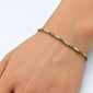 <span style="color:purple">SPECIAL!</span> 1.76ct G SI 14K Yellow Gold Emerald & Diamond Tennis Bracelet 7" Long