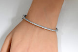 1.00ct G SI 14K White Gold Diamond Bangle Bracelet