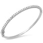 <span style="color:purple">SPECIAL!</span> 1.00ct G SI 14K White Gold Diamond Bangle Bracelet