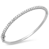 1.00ct G SI 14K White Gold Diamond Bangle Bracelet