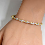 <span>DIAMOND CLOSEOUT! </span> .68ct G SI 14K Yellow Gold Diamond Infinity Bangle Bracelet