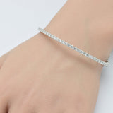 1.87ct G SI 14K White Gold Diamond Bangle Bracelet