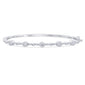 <span style="color:purple">SPECIAL!</span> .76ct G SI 14K White Gold Diamond Halo & Bezel Bangle Bracelet