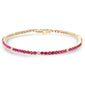 <span style="color:purple">SPECIAL!</span> 3.76ct G SI 14K Yellow Gold Diamond & Ruby Tennis Bracelet 7" Long