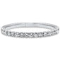 <span style="color:purple">SPECIAL!</span>2.89ct 14K White Gold Round Diamond Flexible Bangle Bracelet