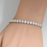 16.40ct G SI 14K White Gold Round Diamond Tennis Bracelet 7" Long