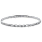 <span style="color:purple">SPECIAL!</span>1.06ct G SI 14K White Gold Round Diamond Flexible Tennis Bangle Bracelet