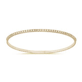 .99ct G SI 14K Yellow Gold Round Diamond Flexible Tennis Bangle Bracelet