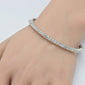 <span style="color:purple">SPECIAL!</span>3.39ct 14K White Gold Round Diamond Flexible Bangle Bracelet