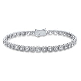 2.78ct G SI 14K White Gold Round Diamond Tennis Bracelet 7" Long