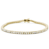 <span style="color:purple">SPECIAL!</span> 2.97ct 14KT Yellow Gold Diamond Tennis Bracelet 7"