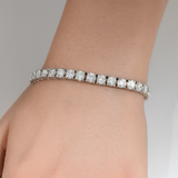15.01ct 14KT White Gold Diamond Tennis Bracelet 7"