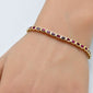 <span style="color:purple">SPECIAL!</span>7.38ct G SI 14K Yellow Gold Ruby Gemstones Bracelet 7" Long