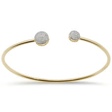 .19ct 14kt Yellow Gold Flexible Open Bangle Bracelet