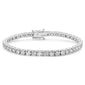 <span style="color:purple">SPECIAL!</span> 4.01ct 14KT White Gold Diamond Tennis Bracelet 7" Long