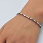 <span style="color:purple">SPECIAL!</span>1.90ct G SI 14K White Gold Diamond & Blue Sapphire Gemstones Tennis Bracelet 7" Long