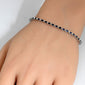 <span style="color:purple">SPECIAL!</span>2.78ct G SI 14K White Gold Blue Sapphire Gemstones Bracelet 7" Long