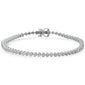 <span style="color:purple">SPECIAL!</span> 2.02ct G SI 14K White Gold Diamond 3-Prong Tennis Bracelet 7" Long
