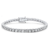 <span style="color:purple">¡OFERTA ESPECIAL!</span> Pulsera tenis de oro blanco de 14K con diamantes de 6.85ct 7"