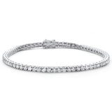 <span style="color:purple">¡ESPECIAL!</span> Pulsera de tenis de oro blanco de 14KT con diamantes de 2,60 ct y 17,78 cm