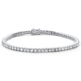 <span style="color:purple">SPECIAL!</span> 3.16ct 14KT White Gold Diamond Tennis Bracelet 7"