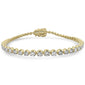 <span style="color:purple">SPECIAL!</span>2.98ct G SI 14K Yellow Gold Diamond Graduated Style Tennis Bracelet 7" Long