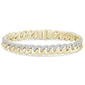 <span style="color:purple">SPECIAL!</span> 1.66ct G SI 14K Yellow Gold Diamond 9mm Round Cuban Bracelet 7" Long