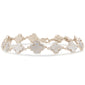 <span style="color:purple">SPECIAL!</span> 1.24ct G SI 14K Yellow Gold Diamond Clover Bracelet 7" Long